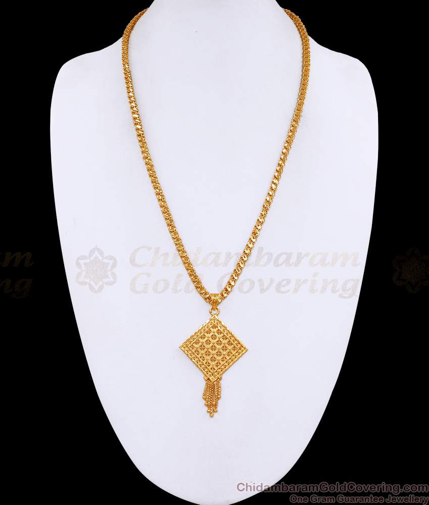Plain One Gram Gold Dollar Chain Bridal Jewelry Design For Women BGDR1575 Plain One Gram Gold Dollar Chain Bridal Jewelry Design For Women BGDR1575