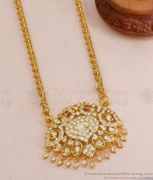 High Quality Dual Swan Impon Gold Plated Dollar Chain For Wedding BGDR1583