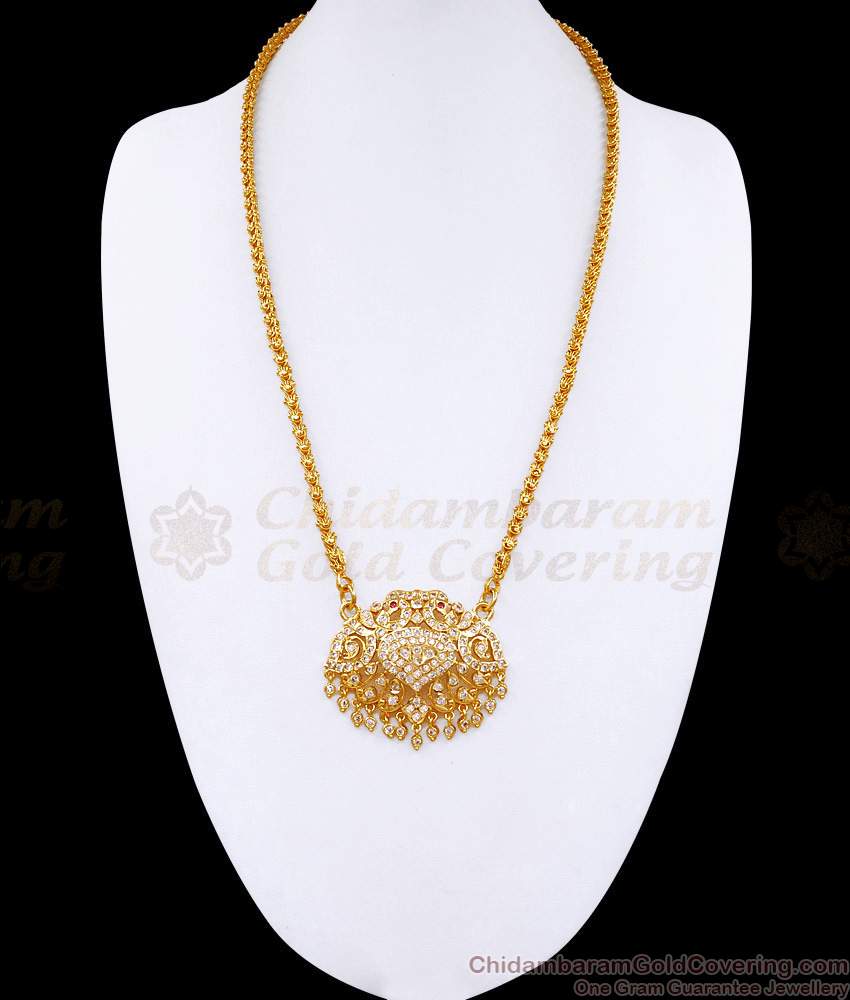 High Quality Dual Swan Impon Gold Plated Dollar Chain For Wedding BGDR1583