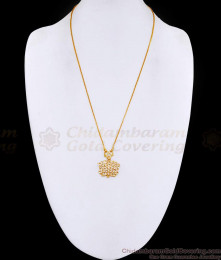 Light Weight Impon Lotus Dollar With Thin Gold Chain For Women BGDR1585 Light Weight Impon Lotus Dollar With Thin Gold Chain For Women BGDR1585