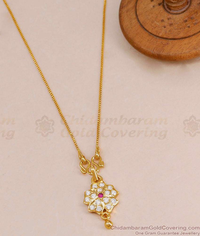 Buy Elegant Floral Design Five Metal Dollar Chain For Daily Wear BGDR1587