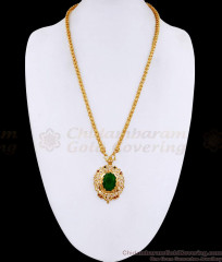 Premium Quality Impon Panchloha Big Emerald Stone Dollar Chain BGDR1590