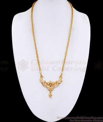 Real Gold Design Impon Panchaloha Dollar Chain Gati Stone Jewelry BGDR1593