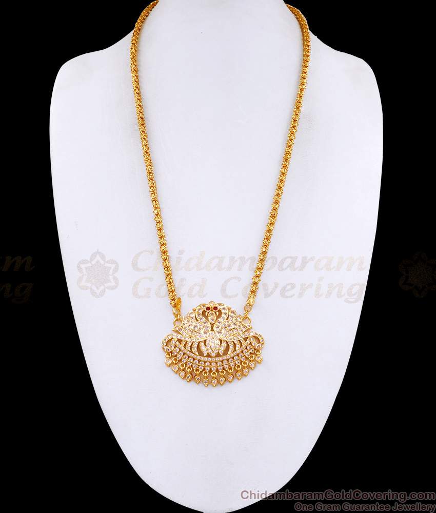 Latest Dual Peacock Design Impon Stone Dollar Chain Wedding Collection BGDR1594 Latest Dual Peacock Design Impon Stone Dollar Chain Wedding Collection BGDR1594