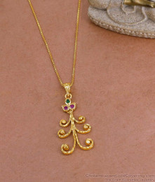 Light Weight Micro Gold Plated Dollar Chain For College Wear BGDR1599