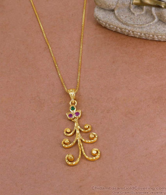 Light Weight Micro Gold Plated Dollar Chain For College Wear BGDR1599