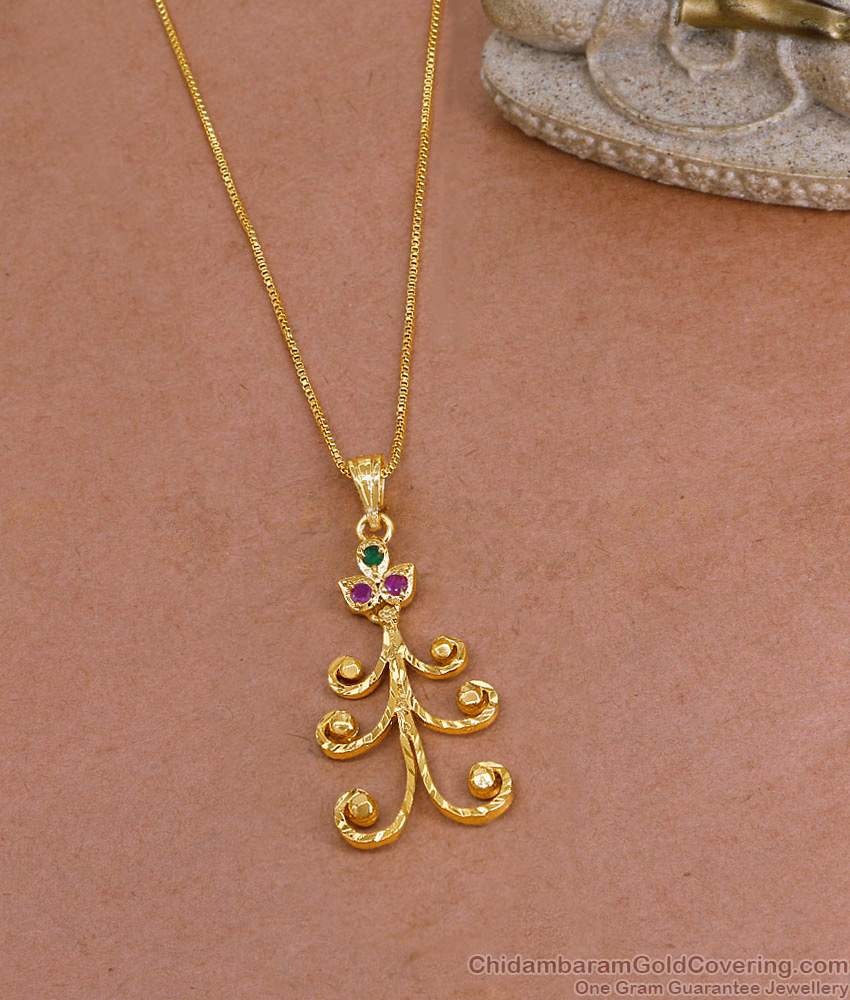 Light Weight Micro Gold Plated Dollar Chain For College Wear BGDR1599