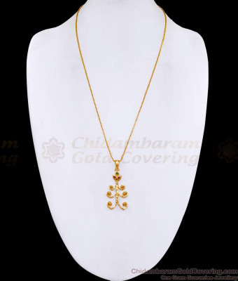 Light Weight Micro Gold Plated Dollar Chain For College Wear BGDR1599