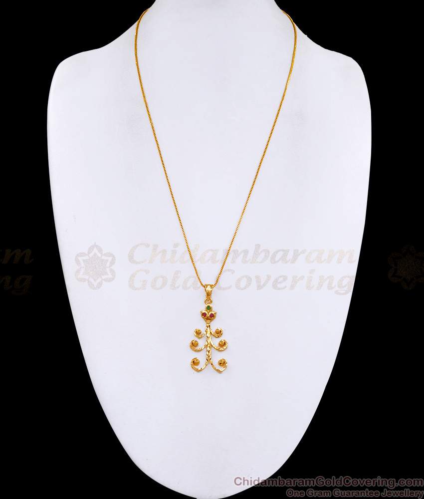 Light Weight Micro Gold Plated Dollar Chain For College Wear BGDR1599