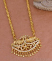 High Quality One Gram Gold Dual Peacock Dollar Chain With Stone BGDR1603