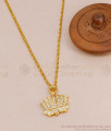 Small Impon Lotus Pendant Wheat Gold Chain Design For Women BGDR1608
