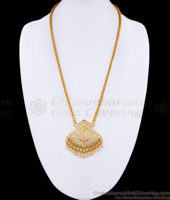 High Quality Micro Gold Plated Big Dollar Chain White Stone Design BGDR1615