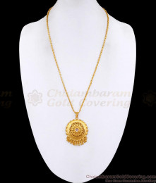 Elegant Micro Gold Plated Dollar Chain White Stone Floral Design BGDR1624