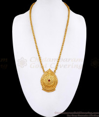 Traditional Single Ruby Stone Micro Gold Polish Dollar Chain Bridal Jewelry BGDR1626 Traditional Single Ruby Stone Micro Gold Polish Dollar Chain Bridal Jewelry BGDR1626