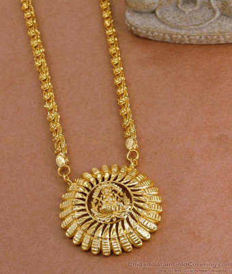 New Arrival Round Gold Dollar Chain Lakshmi Design For Women Fashion BGDR1629