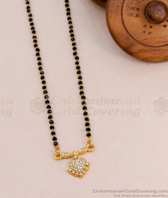 Light Weight SIngle Line Karimani Sara With Ad Stone Pendant For Women BGDR1632