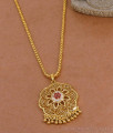 30 Inch Long Beautiful Flower Design 1 Gram Gold Dollar With Thin Chain For Women BGDR1635-Lg