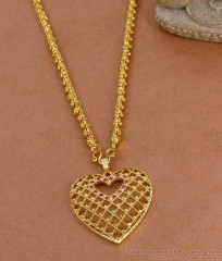 Light Weight Micro Gold Plated Heart Dollar Chain WIth Ad Stone For Wedding BGDR1636