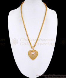 Light Weight Micro Gold Plated Heart Dollar Chain WIth Ad Stone For Wedding BGDR1636