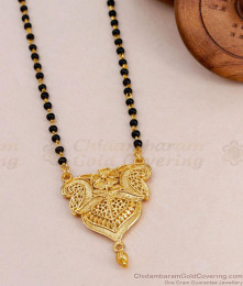 Bollywood Fashion Single Line Karimani Gold Mangalsutra Designs Online BGDR1642