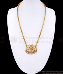 Grand Impon Panchaloha Gajalakshmi Dollar With Gold Imitation Chain Online BGDR1648