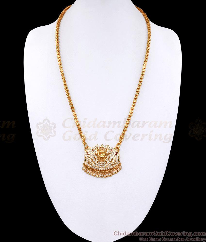 Grand Impon Panchaloha Gajalakshmi Dollar With Gold Imitation Chain Online BGDR1648