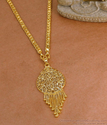 Buy Micro Gold Plated Dollar Chain Hanging Beads Taseel Design Online BGDR1651