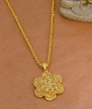 Beautiful Flower Design Gold Imitation Dollar Chain Collections Shop Online BGDR1653