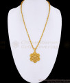 Beautiful Flower Design Gold Imitation Dollar Chain Collections Shop Online BGDR1653