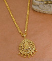 Pure One Gram Gold Tone Jesus Motiff Dollar With Heart Chain For Women BGDR1654