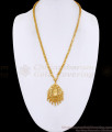 Pure One Gram Gold Tone Jesus Motiff Dollar With Heart Chain For Women BGDR1654