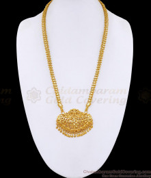 Light Weight Peacock Design Micro Gold Plated Dollar Chain For Brides BGDR1656