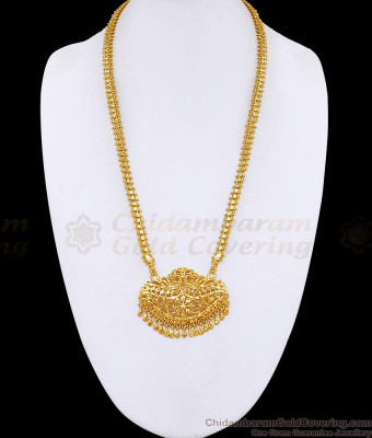 Light Weight Peacock Design Micro Gold Plated Dollar Chain For Brides BGDR1656