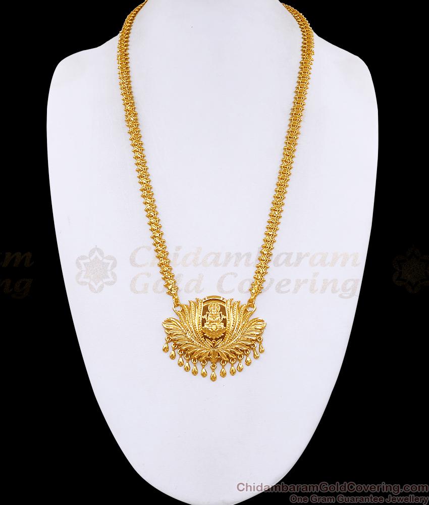 South Indian Gold Plated Lakshmi Dollar Chain Women Fashion Jewelry BGDR1657