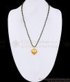 3D Heart Design Gold Imitation Pendant With Karugamani Chain Online BGDR1664
