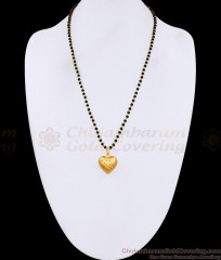 3D Heart Design Gold Imitation Pendant With Karugamani Chain Online BGDR1664
