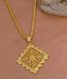 Plain One Gram Gold Flower Dollar With Jasmine Chain For Brides BGDR1666