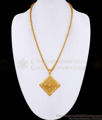 Plain One Gram Gold Flower Dollar With Jasmine Chain For Brides BGDR1666