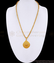 Traditional Gold Imitation Droplet Pendant With Long Chain For Women BGDR1667