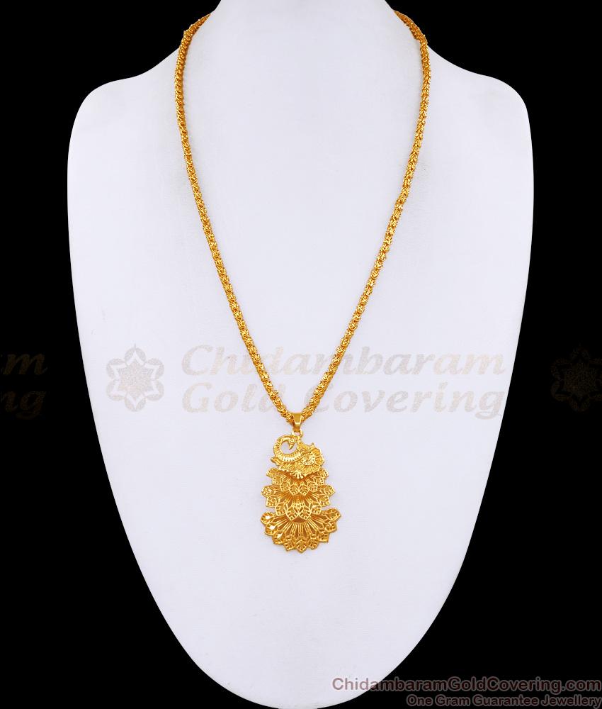 Unique Dancing Peacock Gold Plated Dollar Chain Bridal Wear Collections BGDR1668