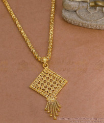 Latest One Gram Gold Dollar Chain Design Without Stone BGDR1670
