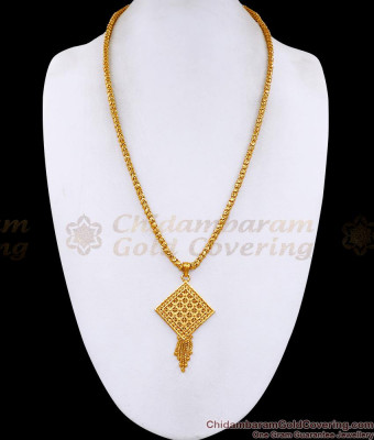 Latest One Gram Gold Dollar Chain Design Without Stone BGDR1670