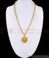 Beautiful Flower Design Micro Gold Plated Dollar Chain For Women BGDR1671