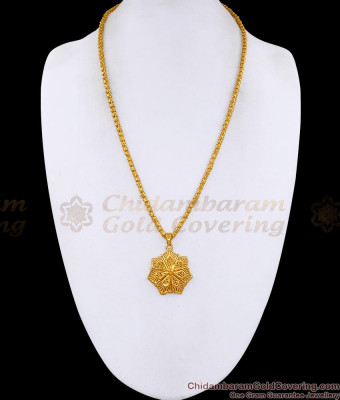 Beautiful Flower Design Micro Gold Plated Dollar Chain For Women BGDR1671