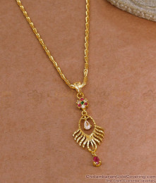 30 Inch Long Ad Stone Fish Dollar Gold Plated Chain At Affordable Price BGDR1675-Lg