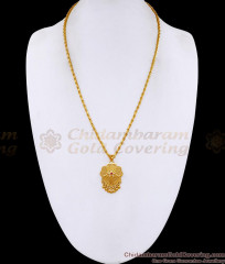 Stylish Ruby White Stone Floral Gold Dollar Chain For Women BGDR1676