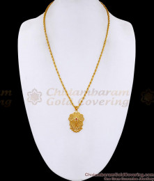 Stylish Ruby White Stone Floral Gold Dollar Chain For Women BGDR1676 Stylish Ruby White Stone Floral Gold Dollar Chain For Women BGDR1676