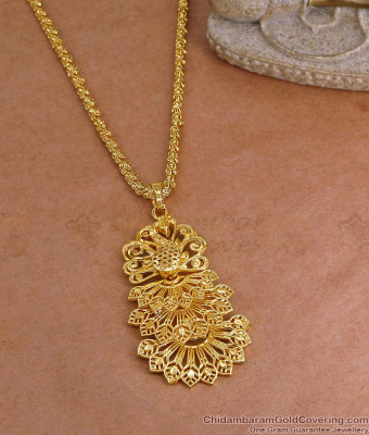 3D Peacock Design Gold Plated Dollar Chain Women Bridal Jewelry BGDR1679