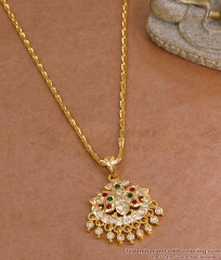 Multi Color Stone Impon Panchaloha Dollar Chain For Women Online BGDR1680