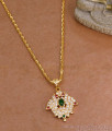 30 Inch Long New Arrival Big Emerald Stone Impon Peacock Dollar Chain For Women BGDR1681-Lg